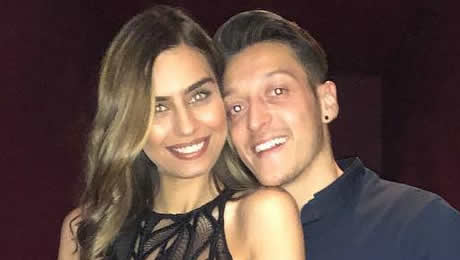 Close-up On Arsenal Star Mesut Ozil And Girlfriend Amine Gulse