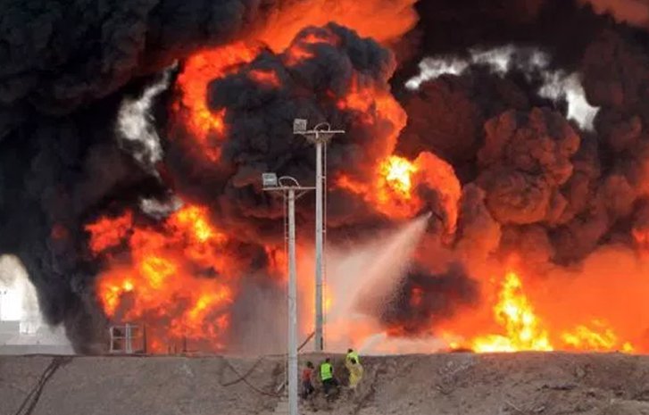 Raging Fire As Pipeline Explodes In Ijegun