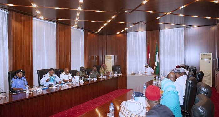 Buhari, Security Chiefs Meet In Aso Rock