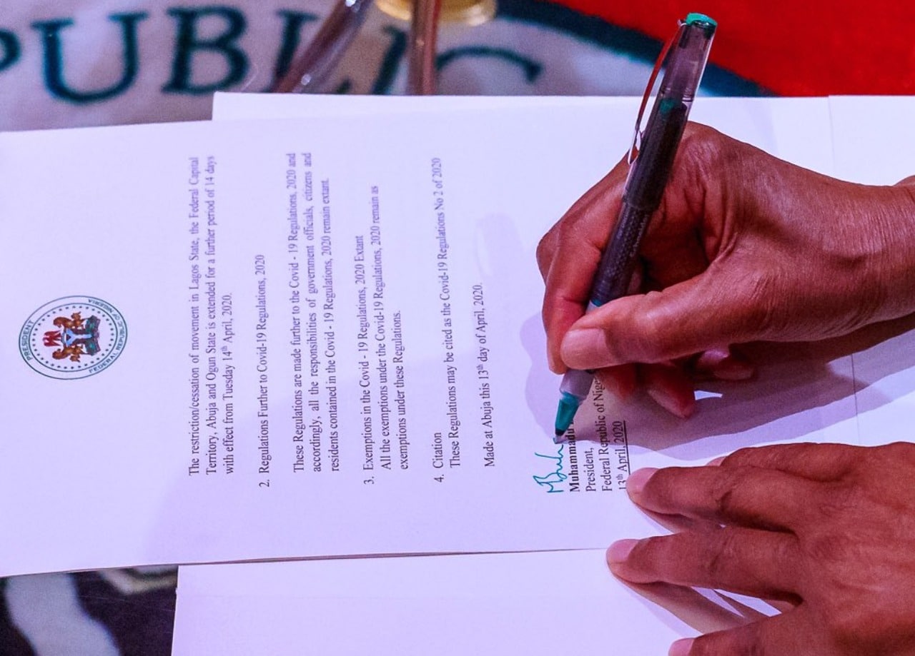 Buhari Signs Quarantine Order Backing Lockdown Extension