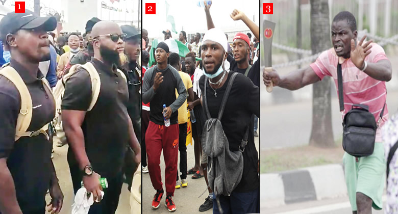 Attacks: Lagos Protesters Hire Bouncers To Ward Off Hoodlum